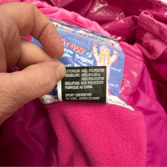 Obermeyer pink sparkle snow jacket